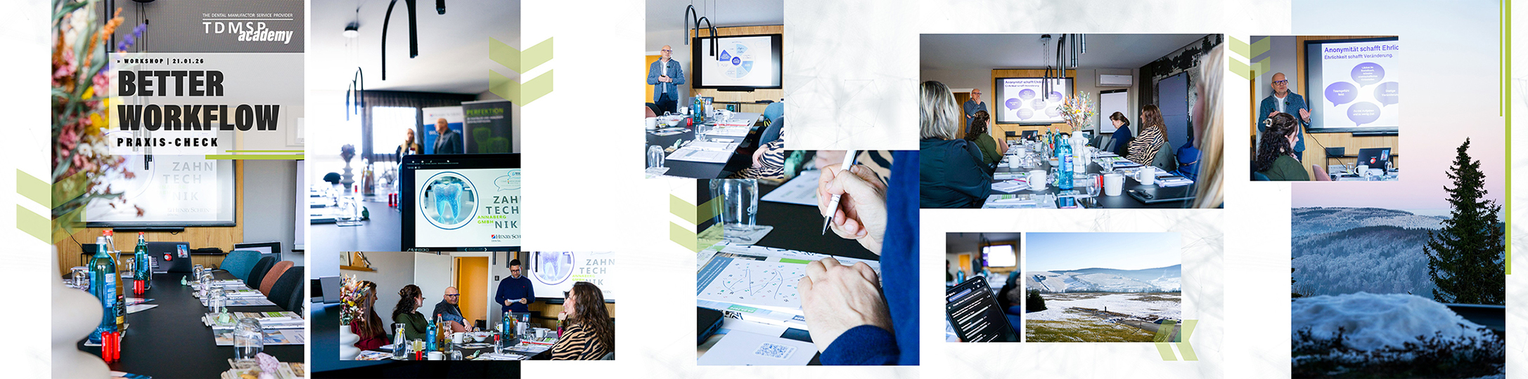 Bilder-Zusammenfassung vom Workshop "better workflow - Praxis-Check"